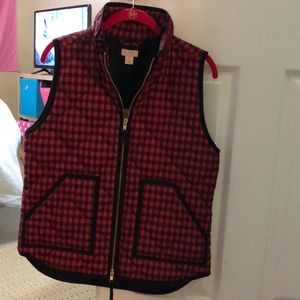 J. Crew checked vest